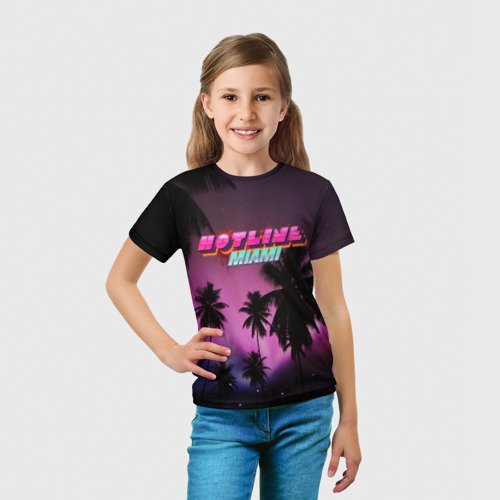 Детская футболка 3D Hotline Miami, цвет 3D печать - фото 5