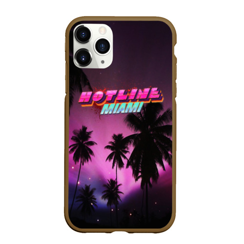 Чехол для iPhone 11 Pro Max матовый Hotline Miami, цвет коричневый