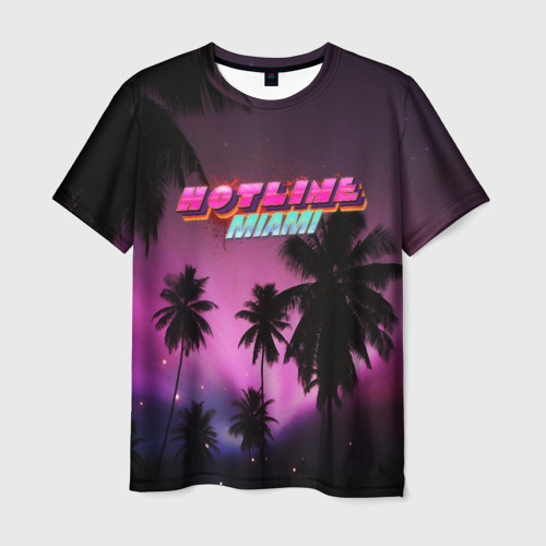 Мужская футболка с принтом Hotline Miami, вид спереди №1