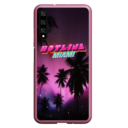 Чехол для Honor 20 Hotline Miami, цвет малиновый