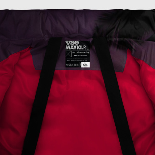 Мужская зимняя куртка 3D Hotline Miami, цвет красный - фото 7