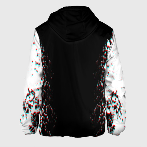 Мужская куртка 3D с принтом Cyberpunk 2077 samurai glitch, вид сзади #1