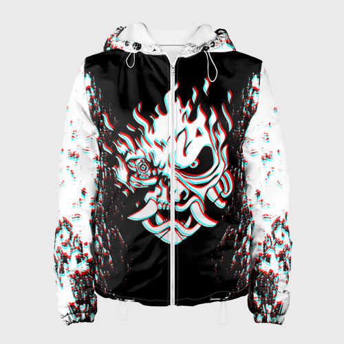 Женская куртка 3D Cyberpunk 2077 samurai glitch, цвет белый