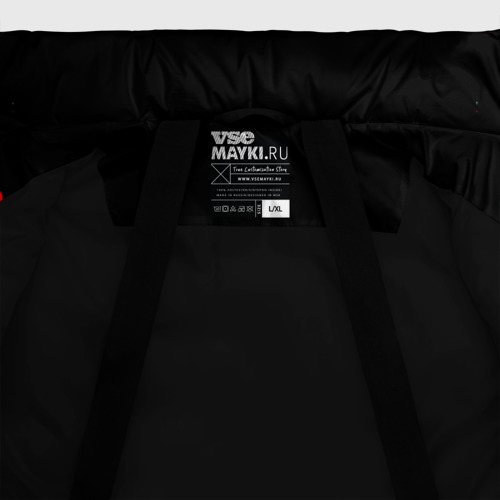 Мужская зимняя куртка 3D Cyberpunk 2077 samurai glitch, цвет черный - фото 7