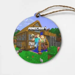 Деревянная игрушка круг Minecraft