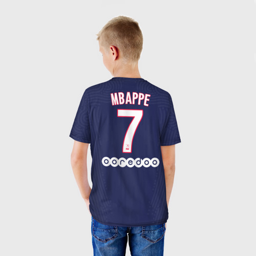 Детская футболка 3D Mbappe home 20-21, цвет 3D печать - фото 4