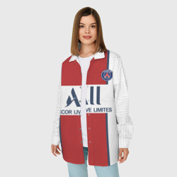 Женская рубашка oversize 3D PSG away 20-21 - фото 2