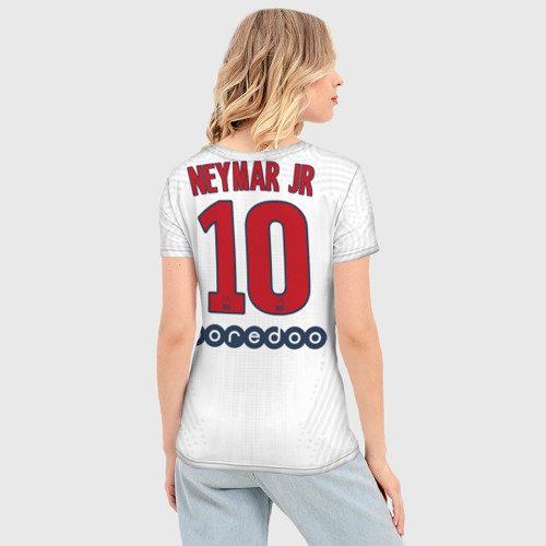 Женская футболка 3D Slim Neymar away 20-21, цвет 3D печать - фото 4
