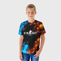 Детская футболка 3D CS GO fire КС Го ОГоНЬ - фото 2