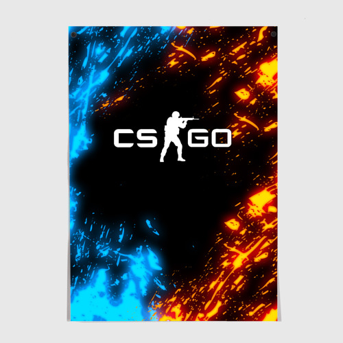 Постер CS GO fire КС Го ОГоНЬ