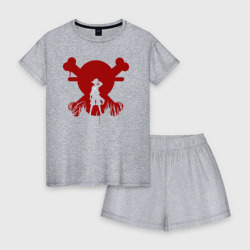 Женская пижама с шортиками хлопок Skull D. Luffy