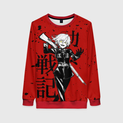 Женский свитшот 3D Военная хроника маленькой девочки - злая Таня
