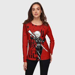 Женский лонгслив 3D Военная хроника маленькой девочки - злая Таня - фото 2