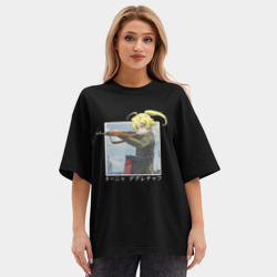 Женская футболка Oversize хлопок premium Tanya Degurechaff - фото 2