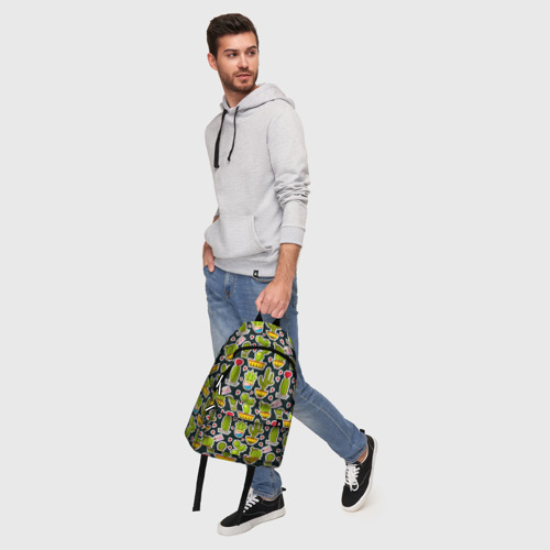 Рюкзак 3D с принтом Кактусы, фото #5