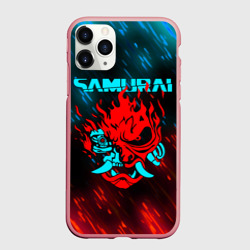 Чехол для iPhone 11 Pro Max матовый Cyberpunk 2077 Самураи