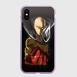Чехол для iPhone XS Max матовый Ярость Сайтамы