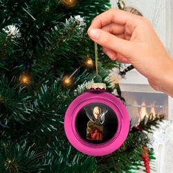 Ёлочный шар стеклянный/пластиковый Ярость Сайтамы - фото 2