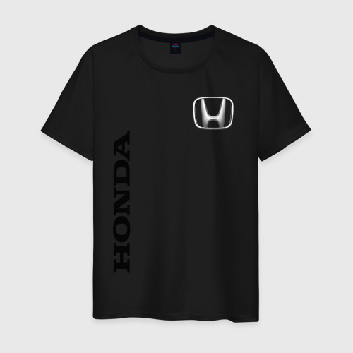 Мужская футболка хлопок HONDA, цвет черный