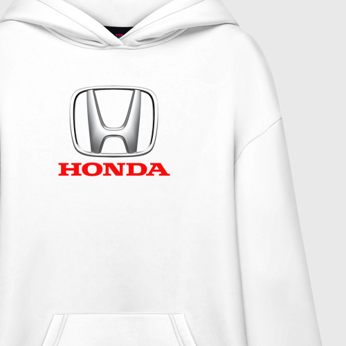 Худи SuperOversize хлопок Honda, цвет белый - фото 3