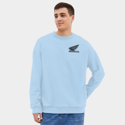 Мужской свитшот oversize без начеса хлопок Honda - фото 2