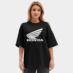 Женская футболка Oversize хлопок premium Honda - фото 2