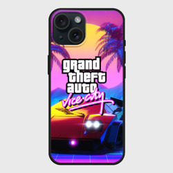 Чехол силиконовый для Apple iPhone 15 матовый GTA 2020