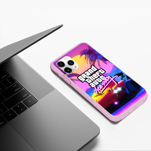 Чехол для iPhone 11 Pro Max матовый GTA 2020, цвет розовый - фото 5