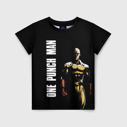 Детская футболка 3D с принтом One Punch Man, вид спереди #2