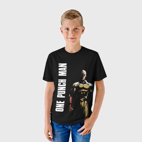 Детская футболка 3D с принтом One Punch Man, фото на моделе #1