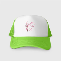 Кепка тракер с сеткой Розовая сакура