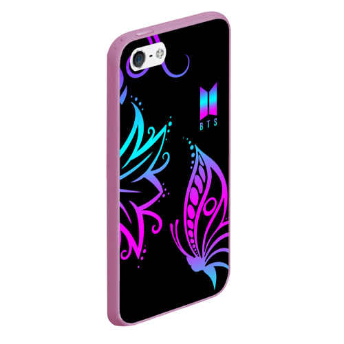 Чехол для iPhone 5/5S матовый BTS, цвет розовый - фото 3