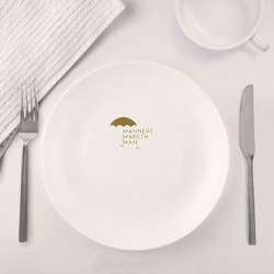 Набор: тарелка + кружка Manners maketh man - фото 2