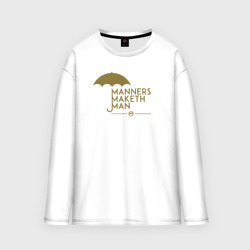 Женский лонгслив oversize хлопок Manners maketh man