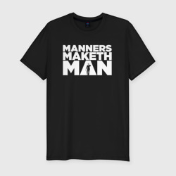 Мужская футболка хлопок Slim Manners maketh man