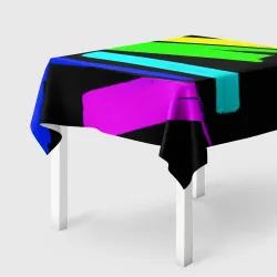 Скатерть 3D Неоновые полоски краски