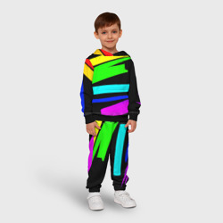Детский костюм с толстовкой 3D Неоновые краски - фото 2