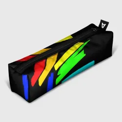 Пенал школьный 3D Неоновые полоски краски