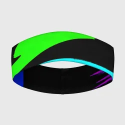 Повязка на голову 3D Неоновые полоски краски