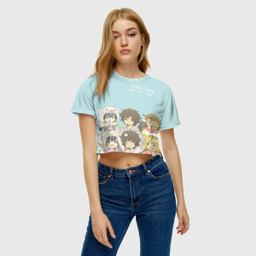 Женская футболка Crop-top 3D Ученик Чудовища персонажи, цвет 3D печать - фото 4