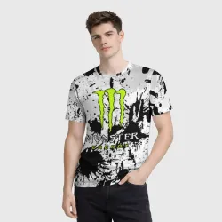 Мужская футболка 3D Monster energy - фото 2