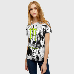 Женская футболка 3D Monster energy - фото 2