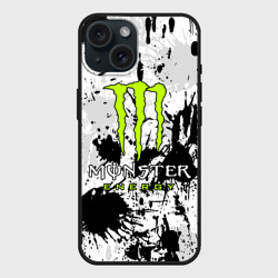Чехол силиконовый для Apple iPhone 15 матовый Monster energy