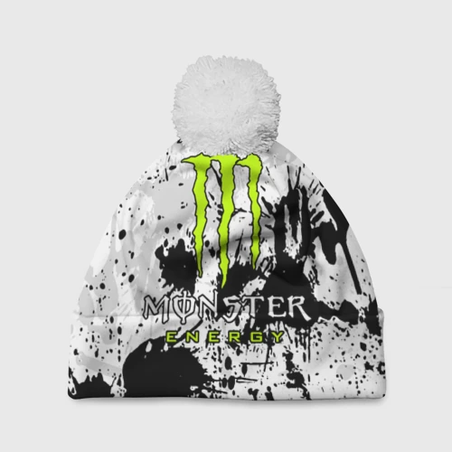 Шапка 3D c помпоном Monster energy