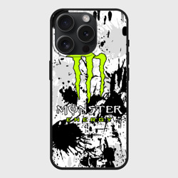 Чехол силиконовый для Apple iPhone 15 Pro матовый Monster energy