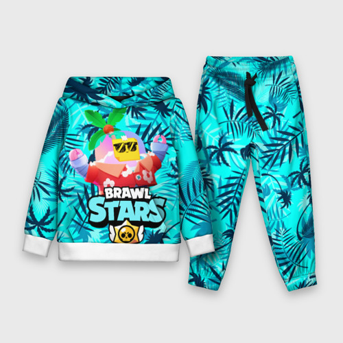 Детский костюм с толстовкой 3D Brawl Stars tropical Sprout, цвет белый