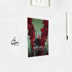 Постер с принтом The Witcher 5-летие для любого человека, вид спереди №3. Цвет основы: белый