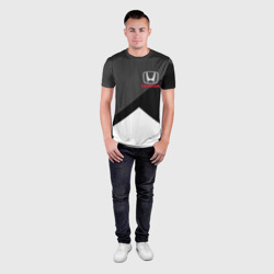 Мужская футболка 3D Slim HONDA | ХОНДА - фото 2