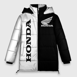 Женская зимняя куртка Oversize Honda хонда чёрнобелый