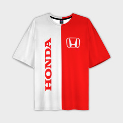 Мужская футболка oversize 3D Honda red-white